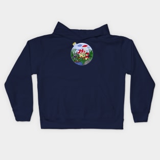 Magic mushrooms forest world Kids Hoodie